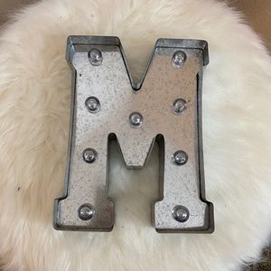 M light up letter
